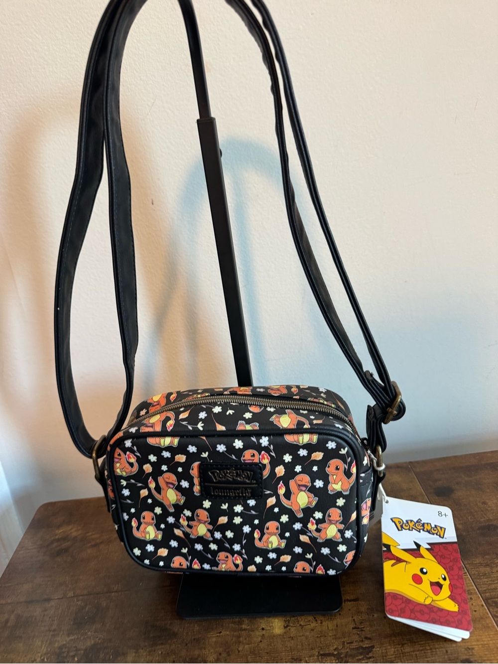 Loungefly x Pokémon Charmander Black Crossbody Bag New